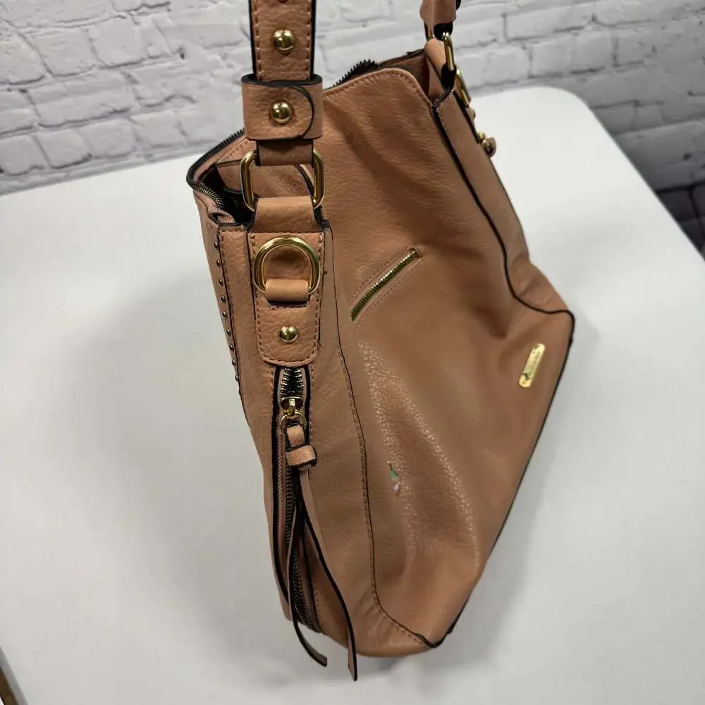 Montana West Large Leather Hobo Handbag for Women Concealed Carry Studded Purse